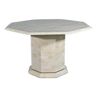 Mid 20th Century Tessellated Stone and Brass Dining Table For Sale