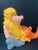 Orange Folk Art Carved Wood Mermaid Sculpture With Gold Haier and Orange Tail and Glass Eyes For Sale - Image 8 of 10