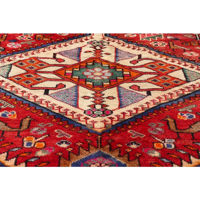 Mid 20th Century Vintage Persian Shiraz Rug, 05'04 X 10'00 For Sale - Image 5 of 10
