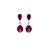 Pink Tourmaline Diamond 14k White Gold Drop Earrings- Set of 2 For Sale - Image 4 of 8