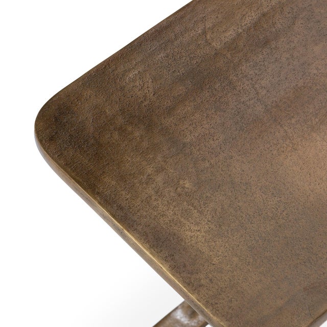 2020s Modern Brass Portal End Table For Sale - Image 5 of 7