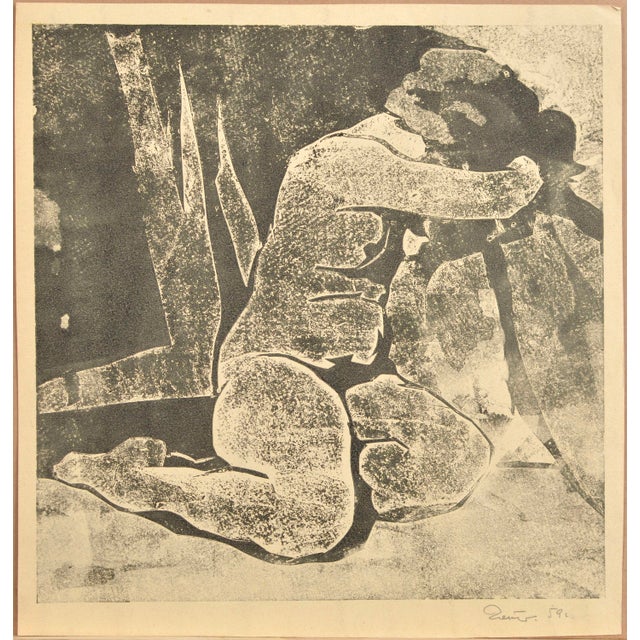 Albert Goltjakov, Nude Act, 1959, Linocut For Sale - Image 6 of 6