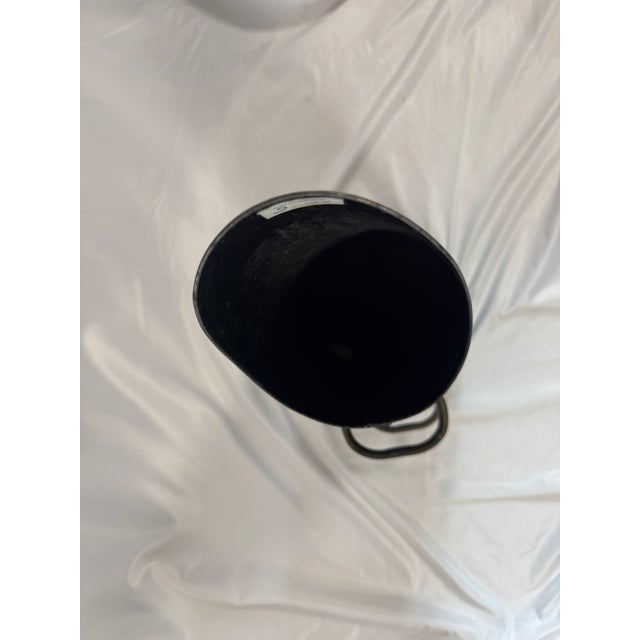 Antique English Tole Coal Helmet Scuttle | Beldray Maker's Mark, Gilt Neoclassical Decoration | 24in Tall For Sale In New York - Image 6 of 12