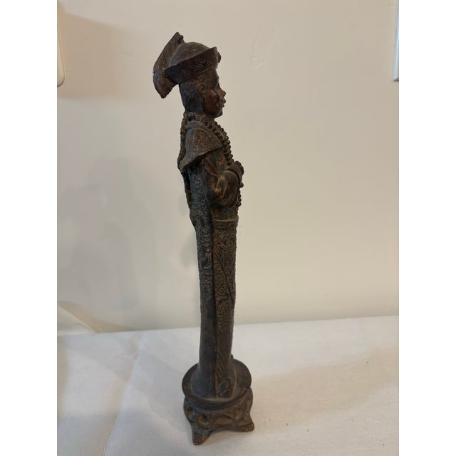 Chinese Vintage Qing Dynasty Court Official Sculpture For Sale - Image 3 of 6