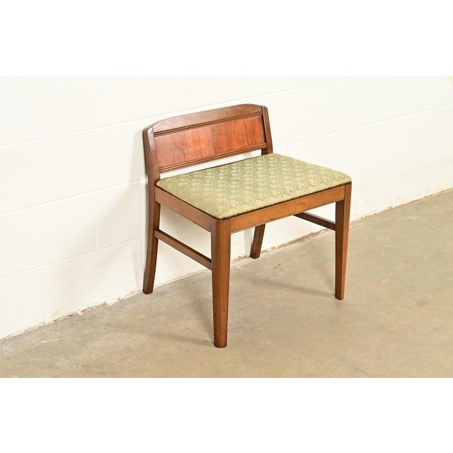 Art Deco Carved Walnut Vanity Stool | Circa 1920s For Sale - Image 11 of 11
