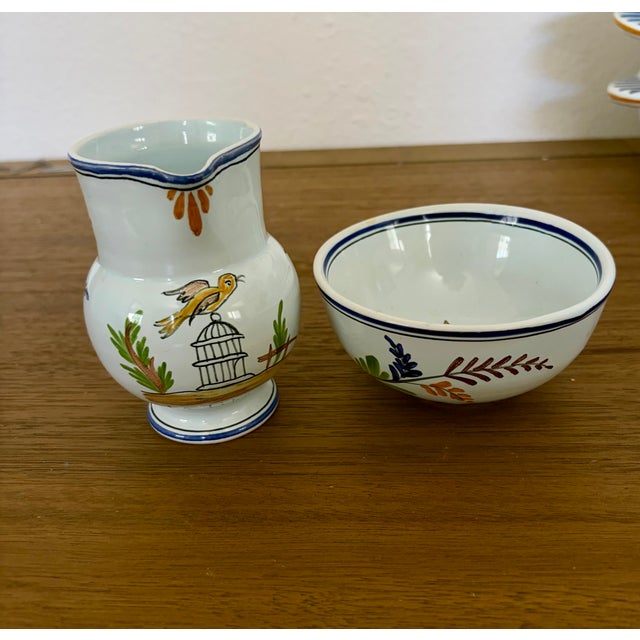 Vintage 1967 French La Révolution Hand-Painted Stoneware Dinnerware Set, 49 Pieces For Sale - Image 10 of 15