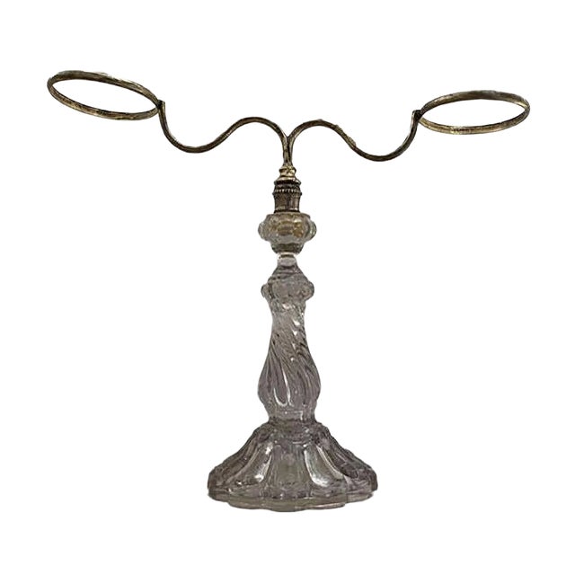 Mid-Century French Brass Candleholder, 1950s For Sale