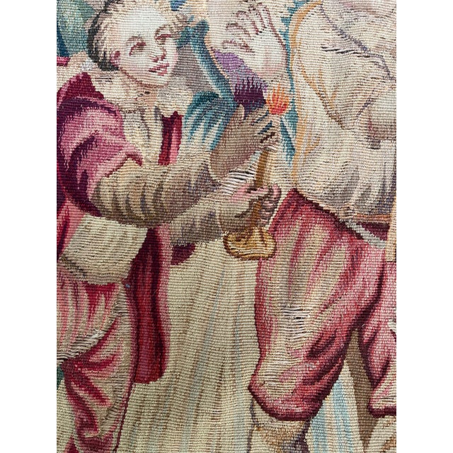 Textile 19th-Century French Wool & Silk Tapestry For Sale - Image 7 of 11