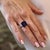 Blue Natural Solitaire Sapphire Ring 6.5 14k W Gold 7 TCW Certified For Sale - Image 8 of 18
