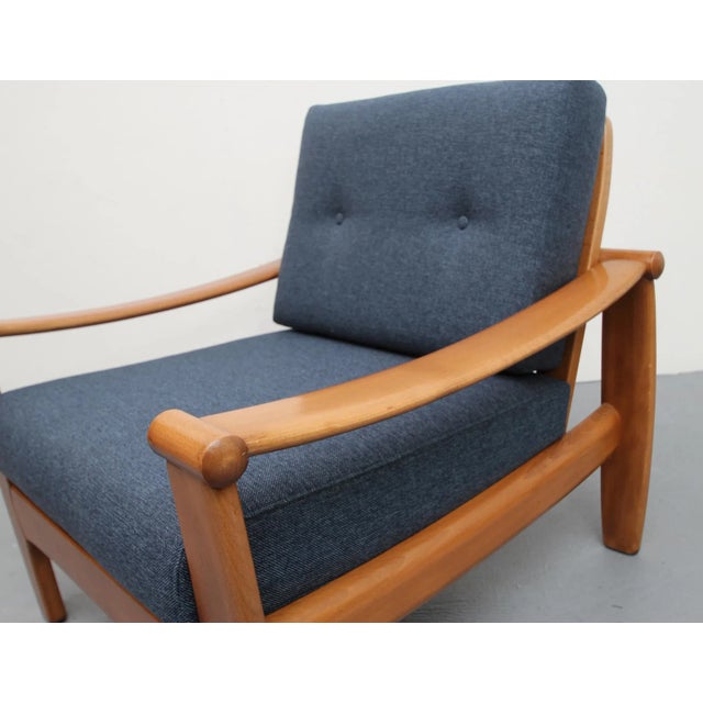 Dark Blue Armchair, 1960s For Sale - Image 6 of 13