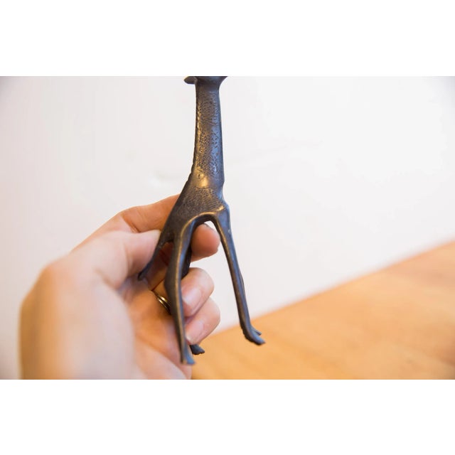 African Vintage African Giraffe With Dark Patina For Sale - Image 3 of 5