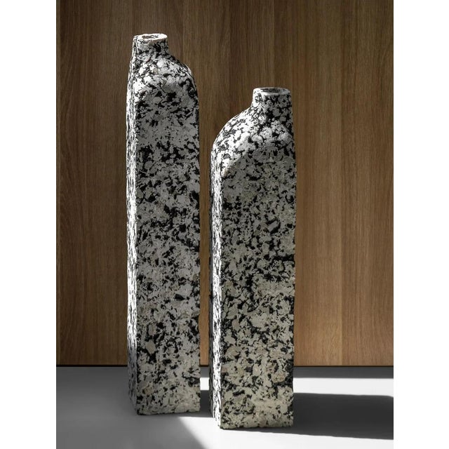 Cast Stone Sculptural Vases by Donatas Zukauskas, Set of 2 For Sale - Image 6 of 9