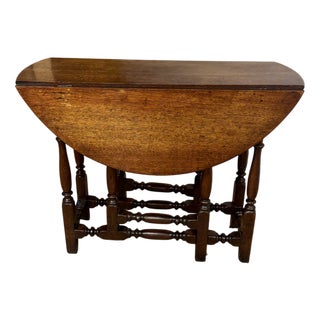 Antique Oak Drop Leaf Gateleg Table, 1900 For Sale