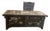 Vintage Korean Black Lacquer Chinoiserie Coffee Table With Mother of Pearl Inlay For Sale