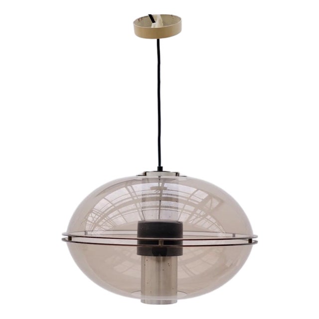 Orbiter Pendant in Metal and Acrylic Glass from Raak Amsterdam, Netherlands, 1970s For Sale