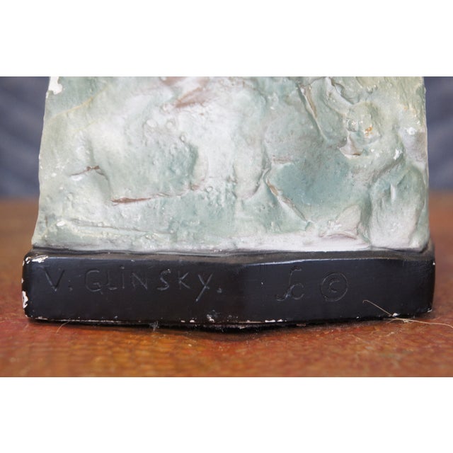 Stone Early 20th Century Vincent Glinsky Mid Century Face of Love Madonna Bust Sculpture Statue For Sale - Image 7 of 10