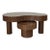 Small Kidney Two Tiered Coffee Table Set- Walnut For Sale