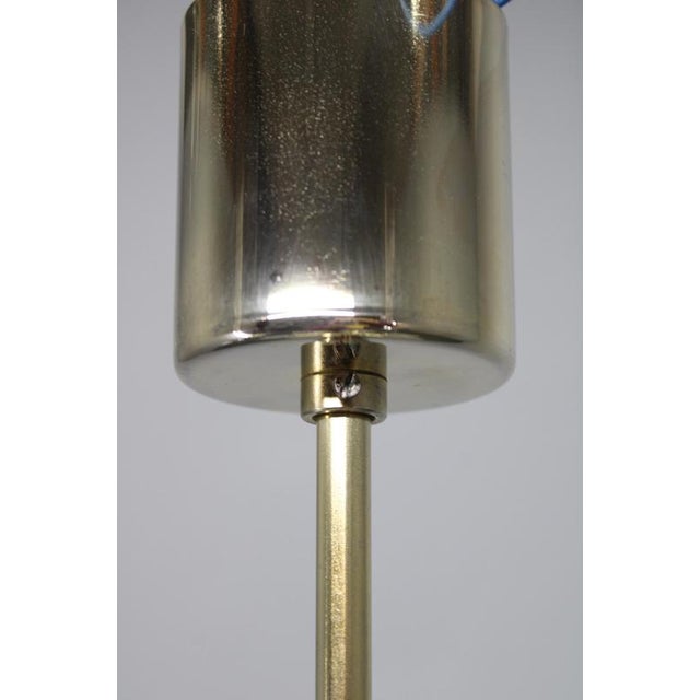 Mid-Century Sputnik Brass Glass Chandelier, Former Czechoslovakia, 1970s For Sale - Image 9 of 12