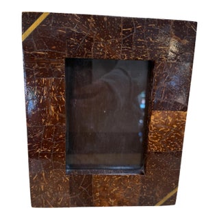 Vintage Italian Coconut-Shell Mosaic Picture Frame For Sale