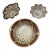 Antique Japanese Nippon Hand-Painted Porcelain Bowl Set - 3 Pieces For Sale