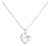 .925 Sterling Silver Cursive Mom Heart Diamond Accent Pendant Necklace (J-K Color, I2-I3 Clarity) - 18" Inches For Sale