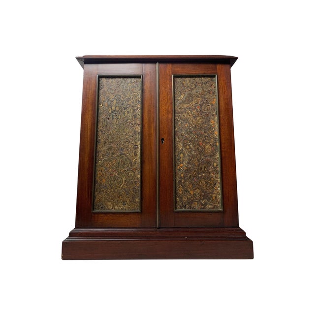 Brown Victorian English Satinwood and Gilt Metal Glazed Pier Cabinet in Walnut, 1890s For Sale - Image 8 of 16
