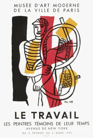 1951 Fernand Leger Le Travail Lithographic Poster