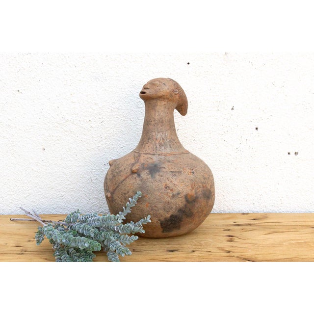Terra Cotta Antique Mangbetu Anthropomorphic Terracotta Vessel For Sale - Image 8 of 8