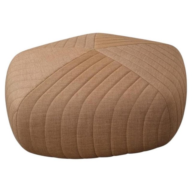 Textile Hexagon Stool in Soft Oatmeal Fabric from Muuto For Sale - Image 7 of 7