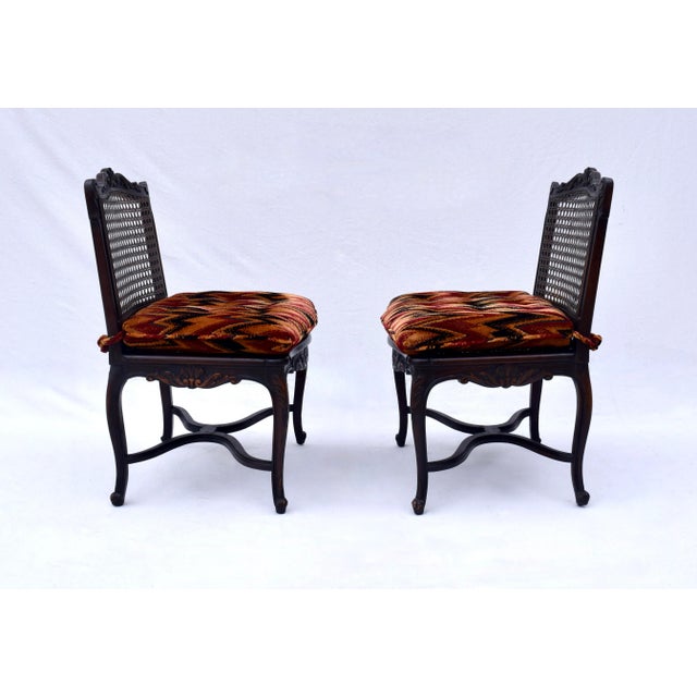 Louis XV Style Caned Slipper Chairs For Sale - Image 9 of 12