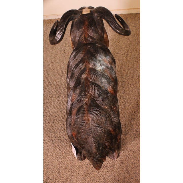 Scottish Rams in Polychrome Wood, 19-Century, Set of 2 For Sale - Image 6 of 18