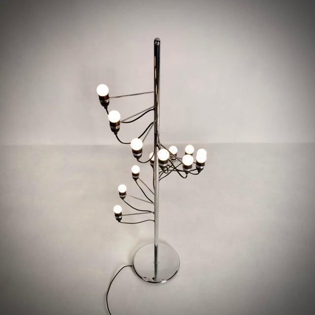 Vintage Italian Floor Lamp by Gino Sarfatti for Arteluce, 1970, in Very Good conditions. Designed 1970 to 1979 This piece...