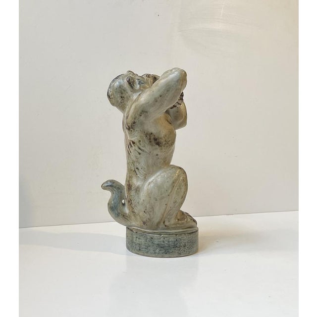 Roaring Monkey in Glazed Stoneware by Knud Kyhn for Royal Copenhagen, 1950s For Sale - Image 12 of 13