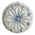 Vintage Blue and White Ceramic Flower Wall Mold For Sale