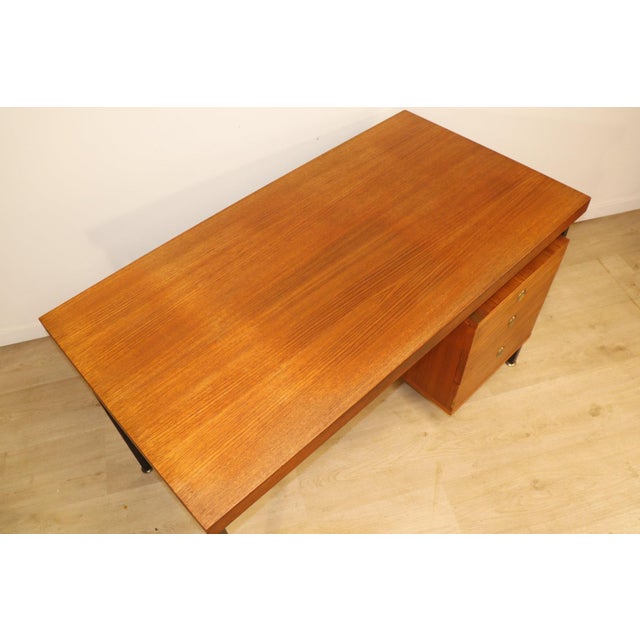 Vintage Teak and Metal Desk, 1960s For Sale - Image 9 of 18
