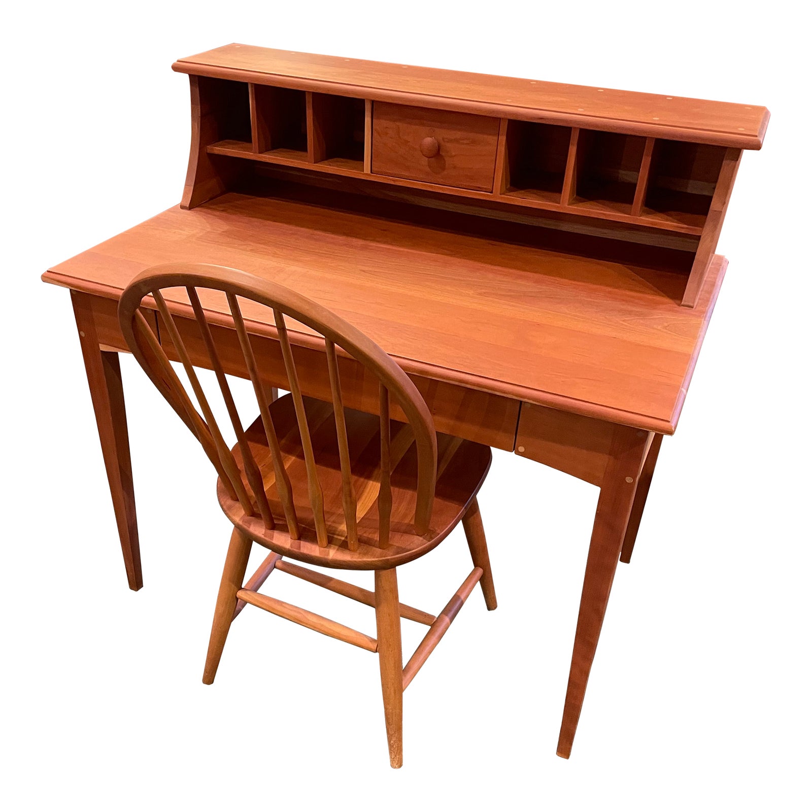 Pompanoosic Mills Cherry Writing Desk Set of 2 Chairish