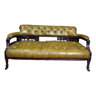 Victorian Chesterfield Reading Bench For Sale