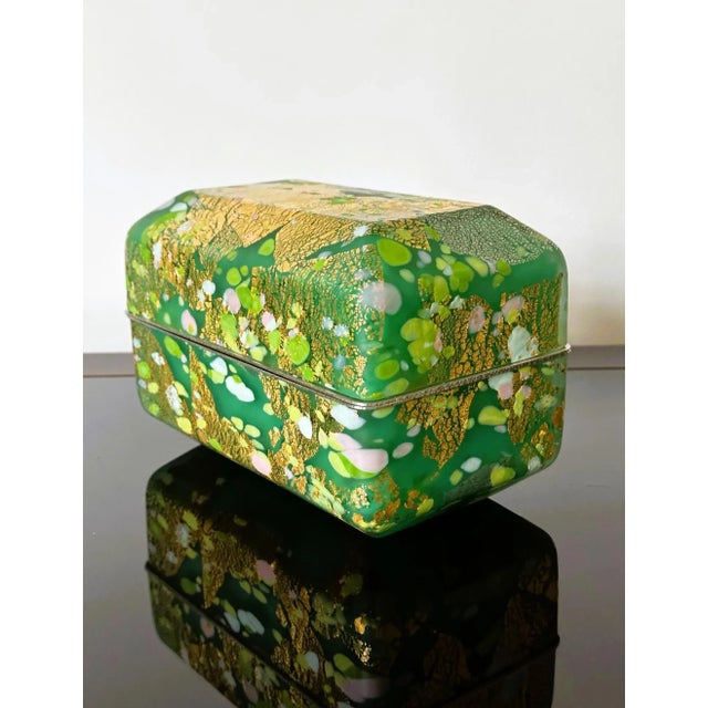 Metal Japanese Kazaribako Glass Box Rare Hagoromo Kyohei Fujita For Sale - Image 7 of 12