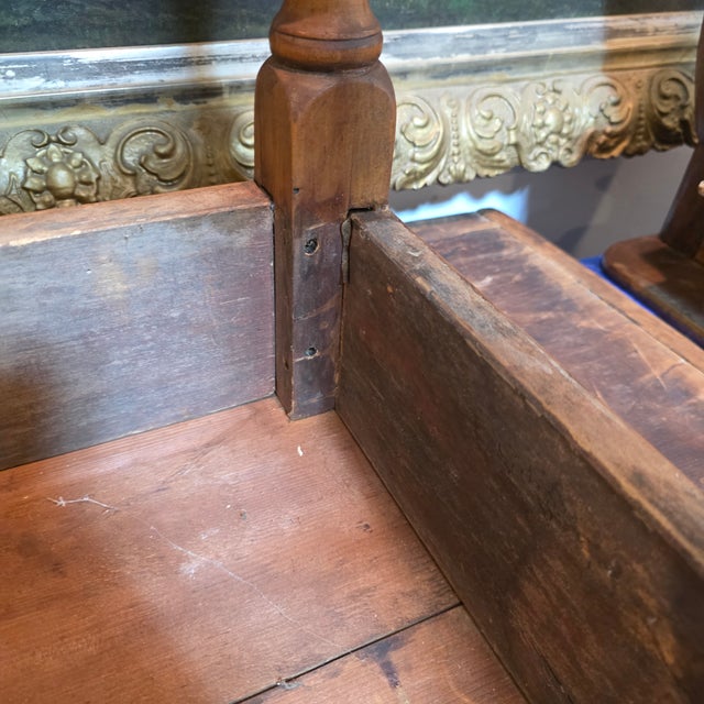18th-Century English Provincial Farmhouse Table With Aged Plank Top, Turned Legs and Stretcher Base For Sale - Image 12 of 17