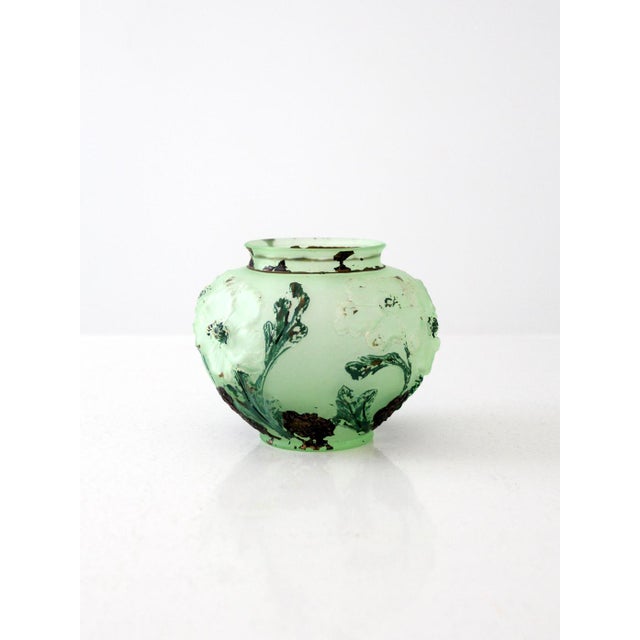 Antique HandPainted Glass Vase Chairish