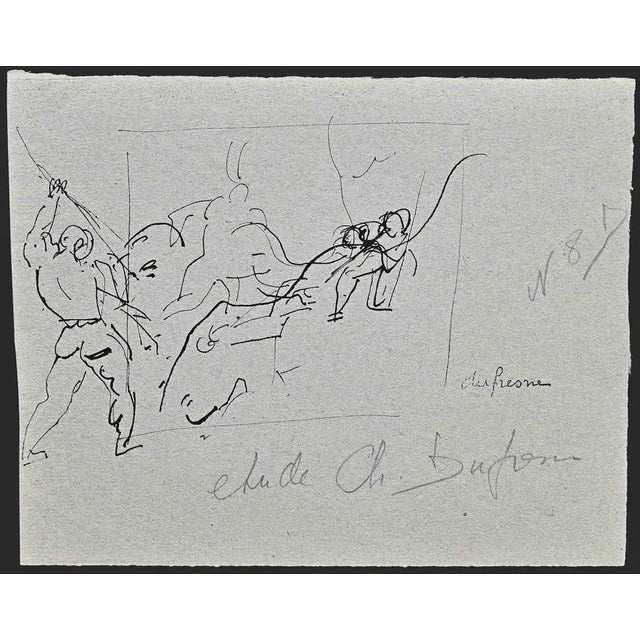 Charles Dufresne, Composition, Original Drawing, Early 20th-Century For Sale - Image 3 of 3