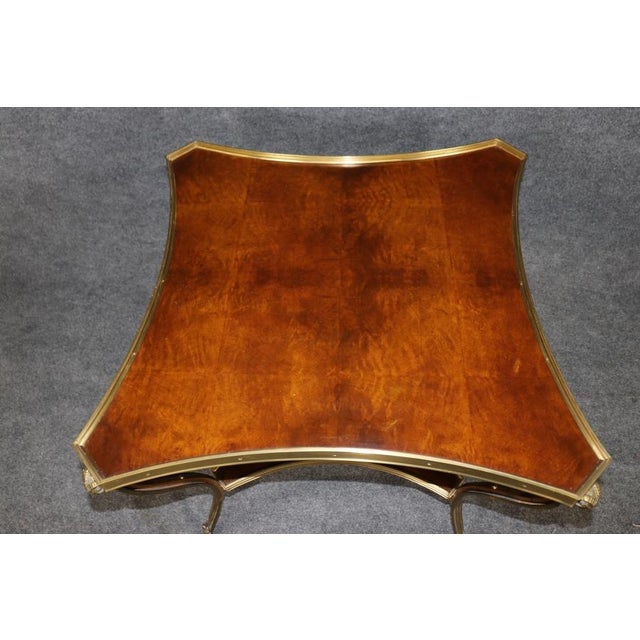 French Pair of Directoire Style Brass Ramshead Two Tier Gueridon End Tables For Sale - Image 3 of 13