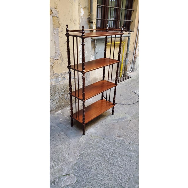 Wood Vintage Shelf Unit in Walnut, 1960s For Sale - Image 7 of 7