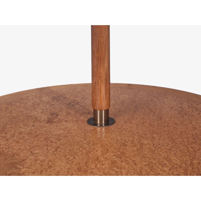 1940s Mid-Century Modern Edward Wormley, Rare Snack Floor Lamp, Wood, Brass For Sale - Image 12 of 15