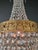 Metal Empire Brass Chandelier Crystal Lustre Ceiling Light Antique Classical Art Deco For Sale - Image 7 of 9