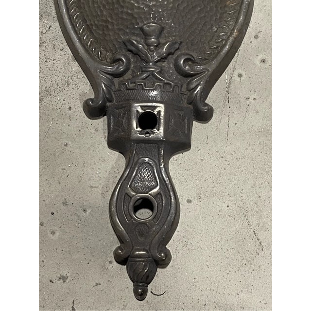 Antique Neoclassical Sconce Plate Base Part Single Arm the sconce plate needs to be cleaned and re-wired