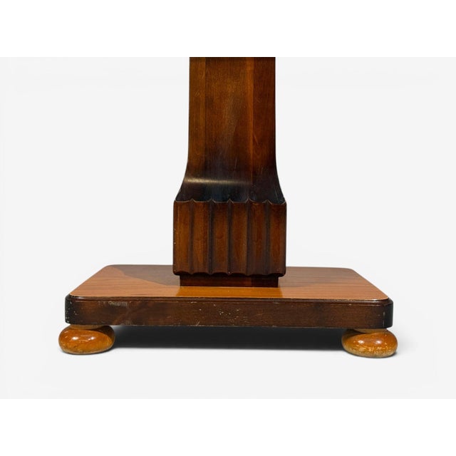 Swedish Art Deco, Inlaid Side Table, Stained Wood, Sweden, 1930s For Sale - Image 9 of 12