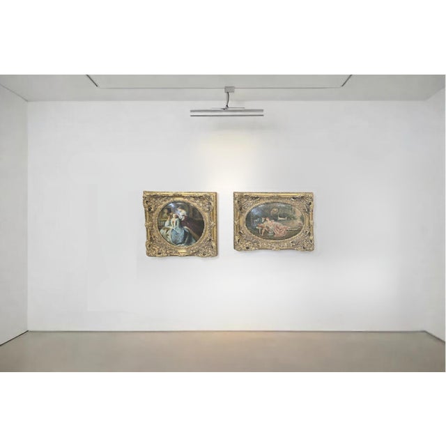 A splendid pair of mid-20th-century oil paintings on canvas, crafted with refined technical mastery in the...