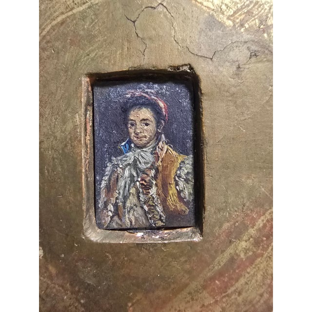 Spanish Artist, Small Portrait, 1800, Painting on Copper For Sale - Image 4 of 9