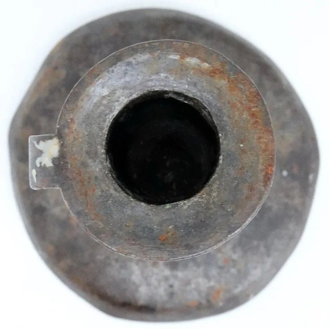 Early 19th Century Primitive Iron Hogscraper Candlestick For Sale - Image 9 of 10